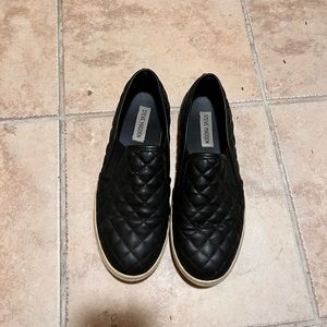 Steve Madden Black Slip On Shoes